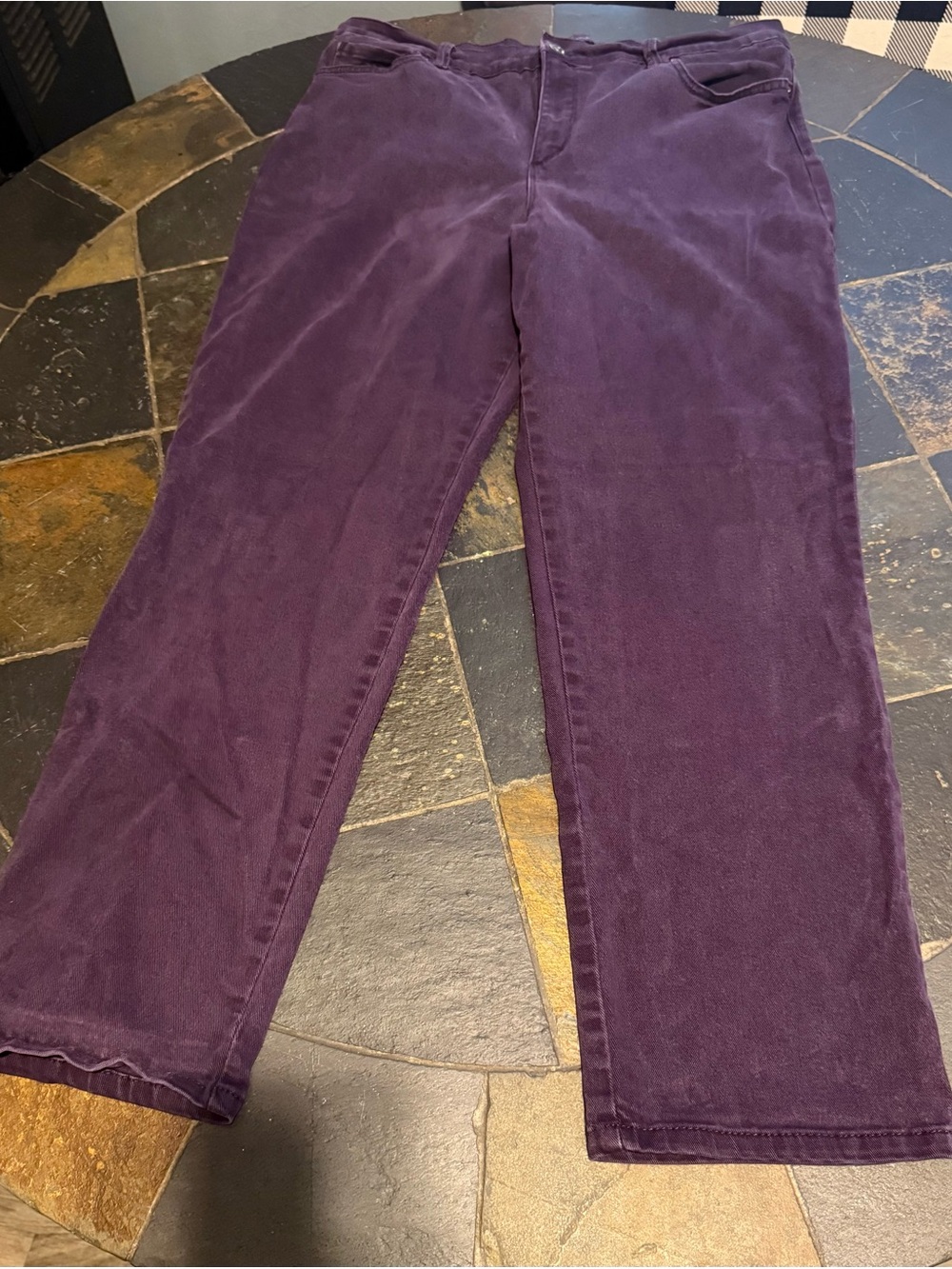 Gloria Vanderbilt Straight-Leg Corduroy Jeans in Deep Purple